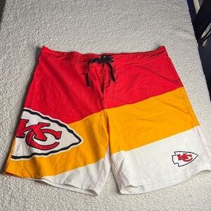 NFL Apparel Kansas City Chiefs Red and Yellow Board Shorts